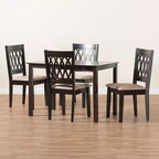 Baxton Studio Florencia Modern Fabric and Wood Dining Set