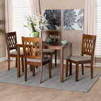 Baxton Studio Florencia Modern Fabric and Wood Dining Set