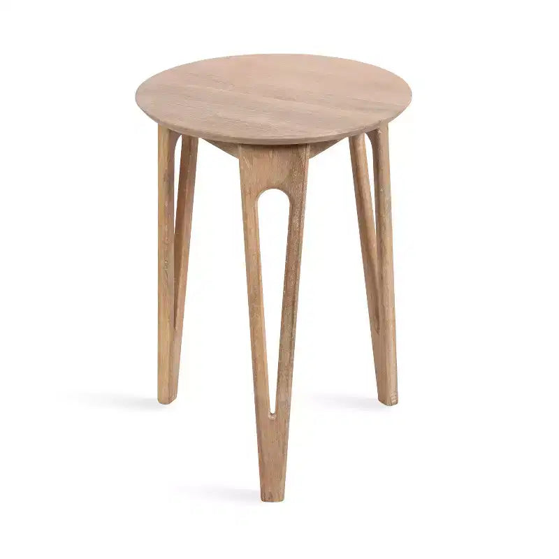 Kate and Laurel Kershaw Round Side Table, 16x16x22, Natural