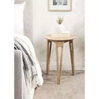 Kate and Laurel Kershaw Round Side Table, 16x16x22, Natural