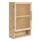 Kate & Laurel All Things Decor Ori Rattan Wall Cabinet Natural