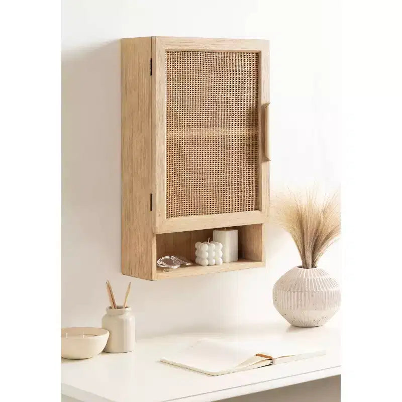 Kate & Laurel All Things Decor Armadietto da Parete Ori in Rattan Naturale