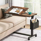 Tribesigns C-Shaped Portable Desk, Mobile Height Adjustable Laptop Desk with Wheels
