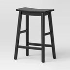 24 Modern All Wood Counter Height with Footrest Barstool - Threshold