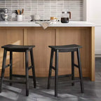 24 Modern All Wood Counter Height with Footrest Barstool - Threshold