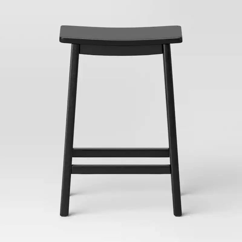 24 Modern All Wood Counter Height with Footrest Barstool - Threshold