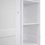 Full/Queen Size Murphy Bed/Wall Bed with Shelves and LED Lights 4A - ModernLuxe