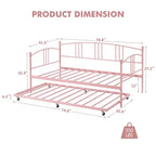 Garvee Twin Metal Daybed and Trundle, Sofa Bed - Room & Joy