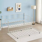 Garvee Twin Metal Daybed and Trundle, Sofa Bed - Room & Joy