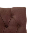 WestinTrends 29 Upholstered Linen Fabric Tufted Bar Stool Chair, Brown