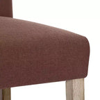 WestinTrends 29 Upholstered Linen Fabric Tufted Bar Stool Chair, Brown