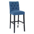 WestinTrends 29 Upholstered Linen Fabric Tufted Bar Stool Chair, Tea