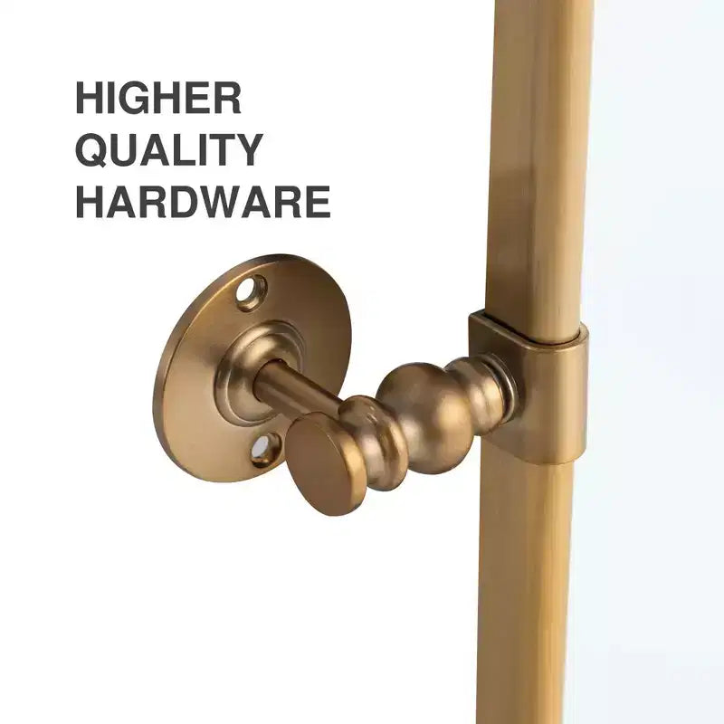 Specchio Ovale Dovelina per Bagno, con Cornice in Metallo e Funzione Pivot