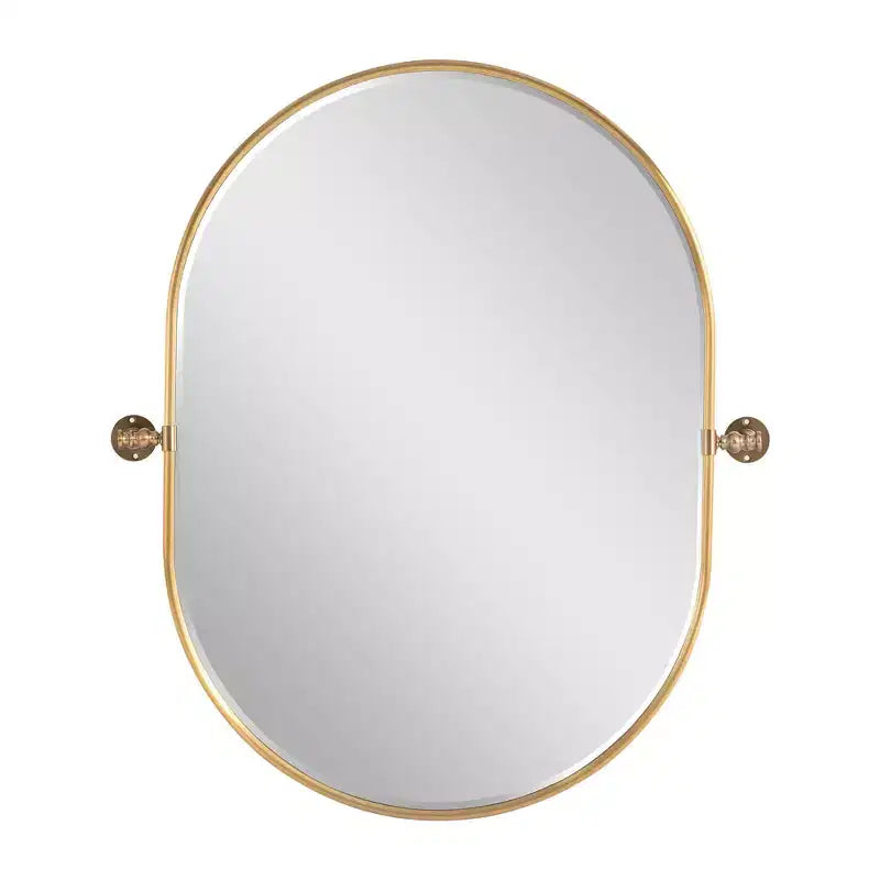 Dovelina Metal Frame Oval Pivot Bathroom Vanity Mirror
