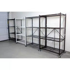 Origami R5 4 Tier Foldable Metal Storage Rack with Wheels, 1,000 Pound Capacity for Kitchen, Garage, or Garden Storage, White, Certified Refurbished