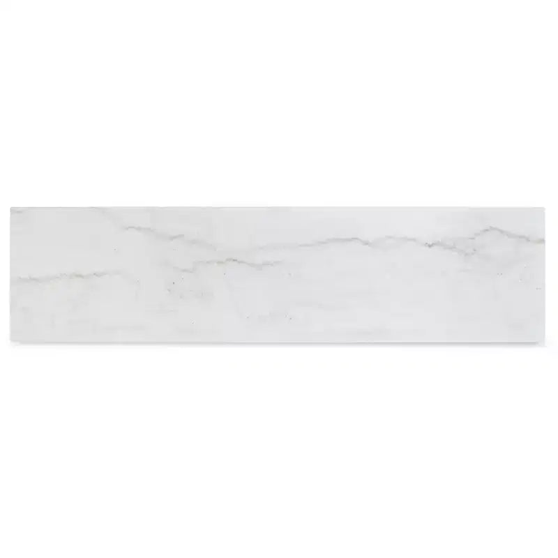 Signature Design by Ashley Loyaska Casual Sofa Table with Marble Top, Brown & White