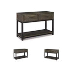 Signature Design by Ashley Johurst 2 Drawer Sofa/Console Table, Grayish Brown