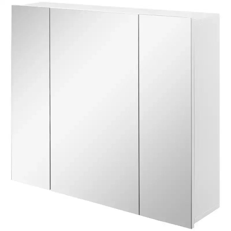 kleankin Medicine Cabinet, Bathroom Mirror with Storage Cabinet and Adjustable Shelves, Wall Mounted Bathroom Vanity Mirror, White