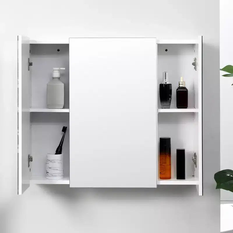 kleankin Medicine Cabinet, Bathroom Mirror with Storage Cabinet and Adjustable Shelves, Wall Mounted Bathroom Vanity Mirror, White