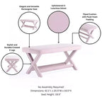 Manhattan Comfort Abigail Pouf Doppio Rivestito in Velluto