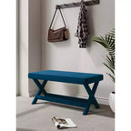 Manhattan Comfort Abigail Pouf Doppio Rivestito in Velluto