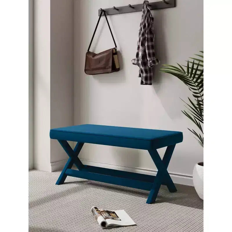 Manhattan Comfort Abigail Pouf Doppio Rivestito in Velluto