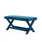 Manhattan Comfort Abigail Pouf Doppio Rivestito in Velluto