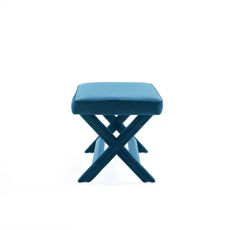 Manhattan Comfort Abigail Pouf Doppio Rivestito in Velluto