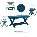 Manhattan Comfort Abigail Pouf Doppio Rivestito in Velluto