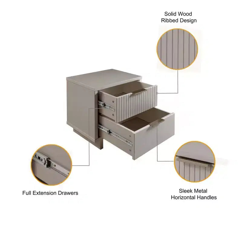 Manhattan Comfort 2pc Granville Dresser and Nightstand Bedroom Set