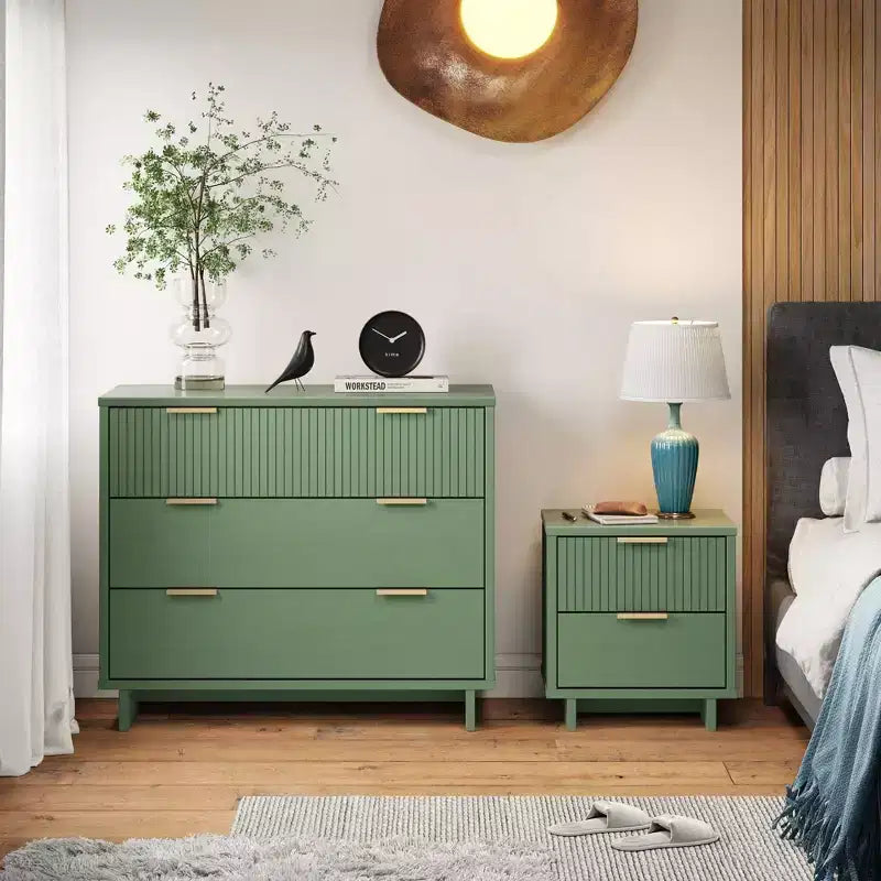 Manhattan Comfort 2pc Granville Dresser and Nightstand Bedroom Set