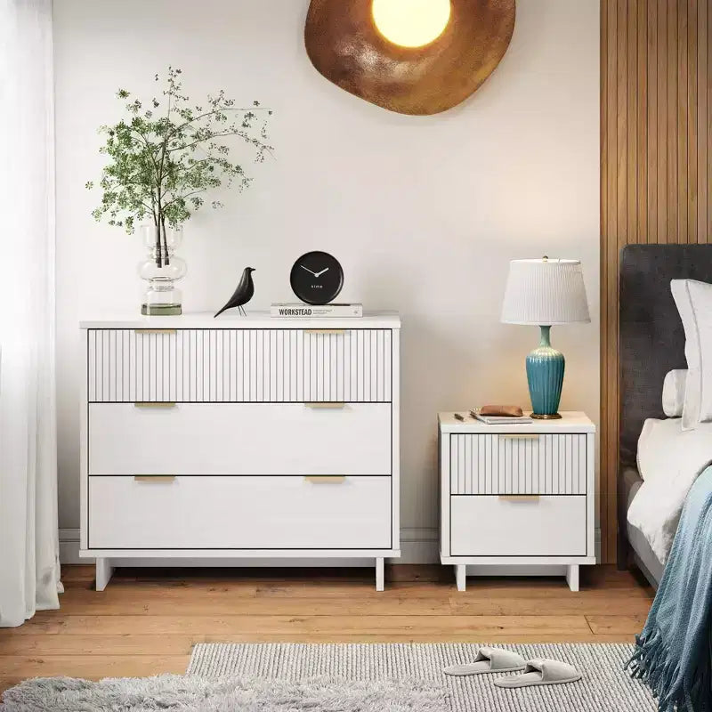 Manhattan Comfort 2pc Granville Dresser and Nightstand Bedroom Set