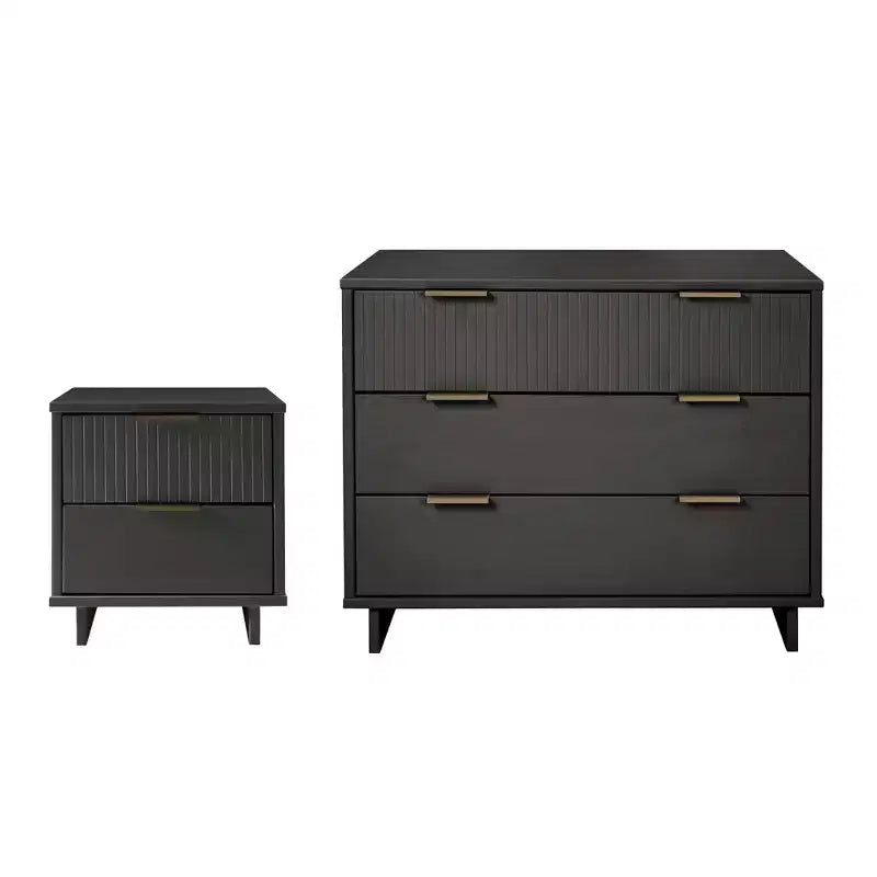Manhattan Comfort 2pc Granville Dresser and Nightstand Bedroom Set