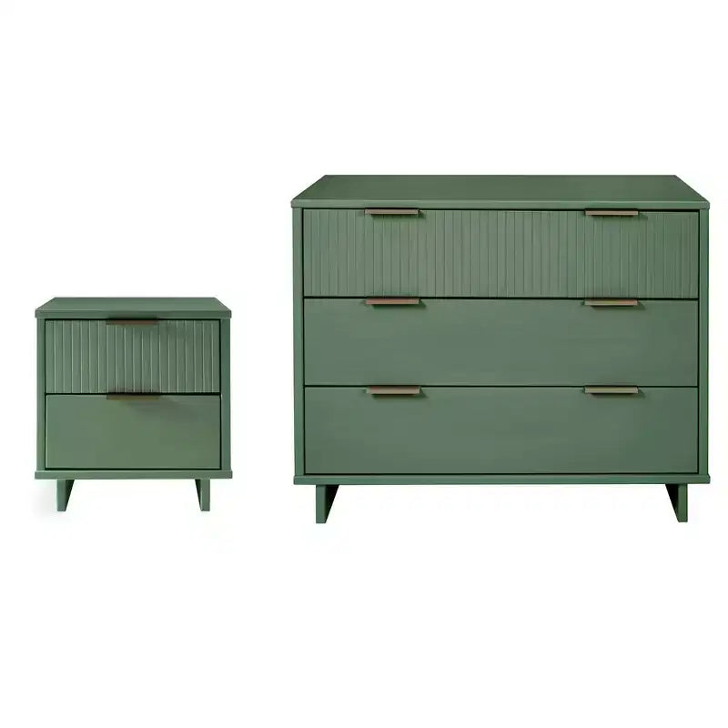 Manhattan Comfort 2pc Granville Dresser and Nightstand Bedroom Set