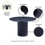 Manhattan Comfort 7pc 59.05" Hathaway and Flor Round Dining Set
