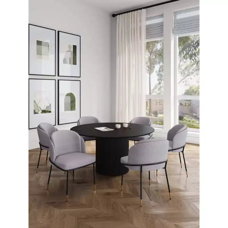Manhattan Comfort 7pc 59.05" Hathaway and Flor Round Dining Set