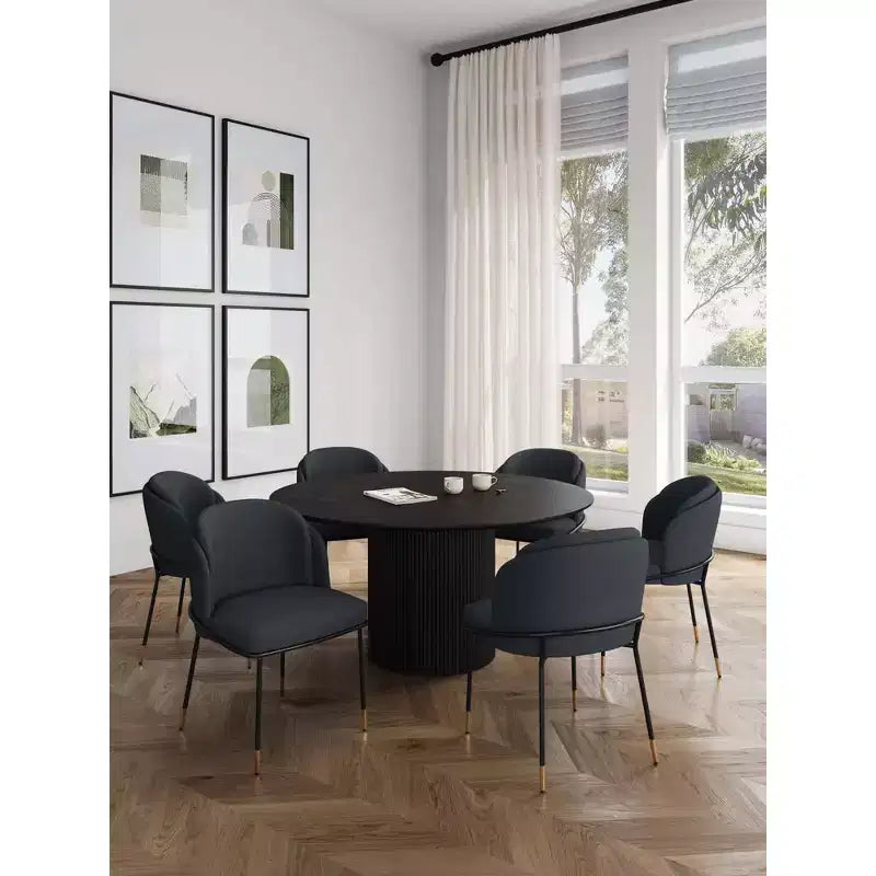 Manhattan Comfort 7pc 59.05" Hathaway and Flor Round Dining Set