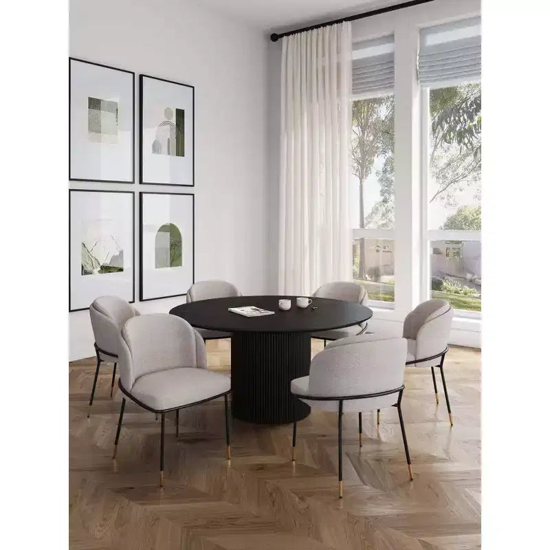 Manhattan Comfort 7pc 59.05" Hathaway and Flor Round Dining Set