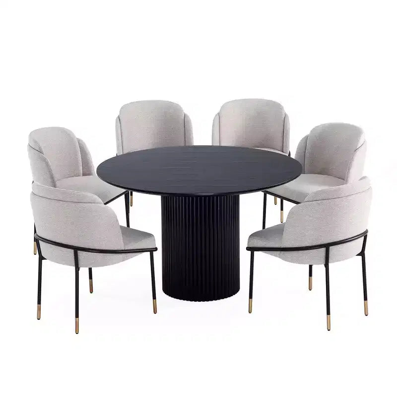 Manhattan Comfort 7pc 59.05" Hathaway and Flor Round Dining Set