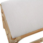 Uttermost Laguna 24W White Fabric Rectangular Small Bench