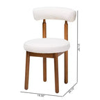 Baxton Studio 2pc Edric Boucle Fabric and Wood Dining Chair Set