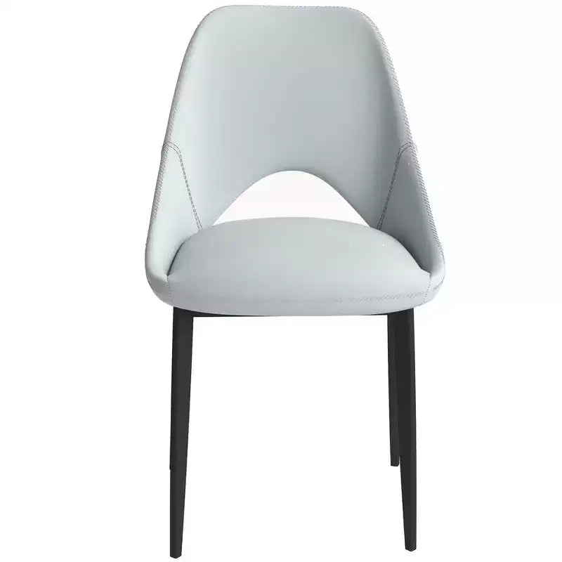 LeisureMod Amalfi Sedia da pranzo moderna, seduta in tessuto imbottito con gambe in metallo, comoda seduta d'accento per cucina, sala da pranzo o ufficio