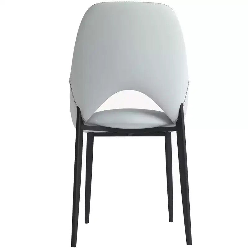 LeisureMod Amalfi Sedia da pranzo moderna, seduta in tessuto imbottito con gambe in metallo, comoda seduta d'accento per cucina, sala da pranzo o ufficio