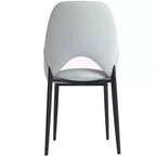 LeisureMod Amalfi Sedia da pranzo moderna, seduta in tessuto imbottito con gambe in metallo, comoda seduta d'accento per cucina, sala da pranzo o ufficio