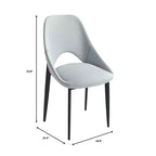 LeisureMod Amalfi Sedia da pranzo moderna, seduta in tessuto imbottito con gambe in metallo, comoda seduta d'accento per cucina, sala da pranzo o ufficio