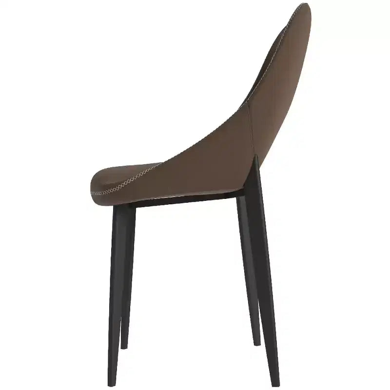 LeisureMod Amalfi Sedia da pranzo moderna, seduta in tessuto imbottito con gambe in metallo, comoda seduta d'accento per cucina, sala da pranzo o ufficio