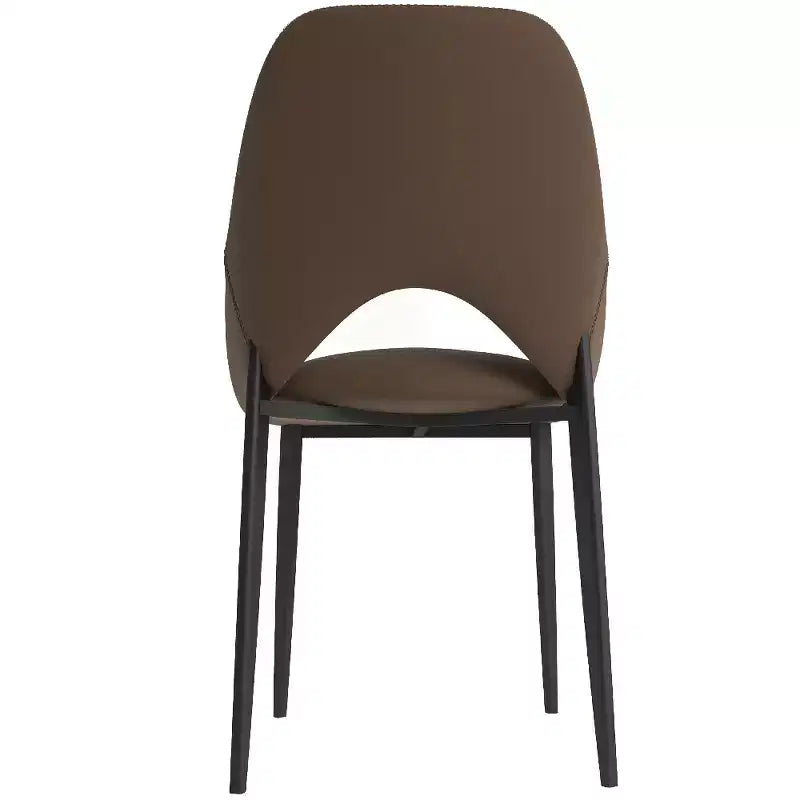 LeisureMod Amalfi Sedia da pranzo moderna, seduta in tessuto imbottito con gambe in metallo, comoda seduta d'accento per cucina, sala da pranzo o ufficio