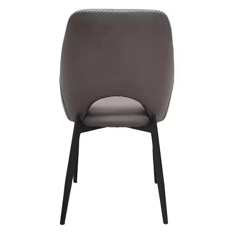 LeisureMod Amalfi Sedia da pranzo moderna, seduta in tessuto imbottito con gambe in metallo, comoda seduta d'accento per cucina, sala da pranzo o ufficio