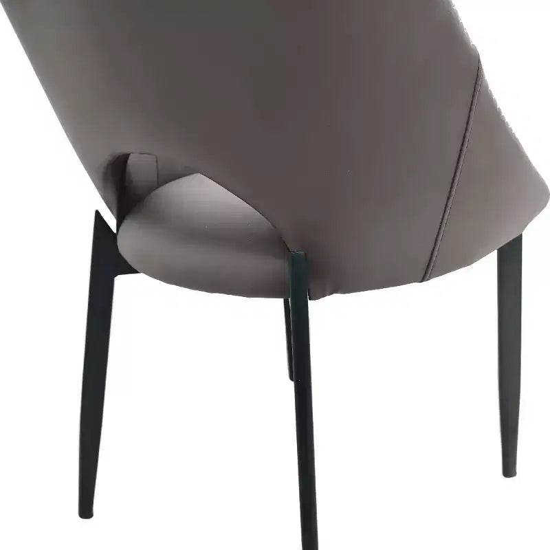 LeisureMod Amalfi Sedia da pranzo moderna, seduta in tessuto imbottito con gambe in metallo, comoda seduta d'accento per cucina, sala da pranzo o ufficio