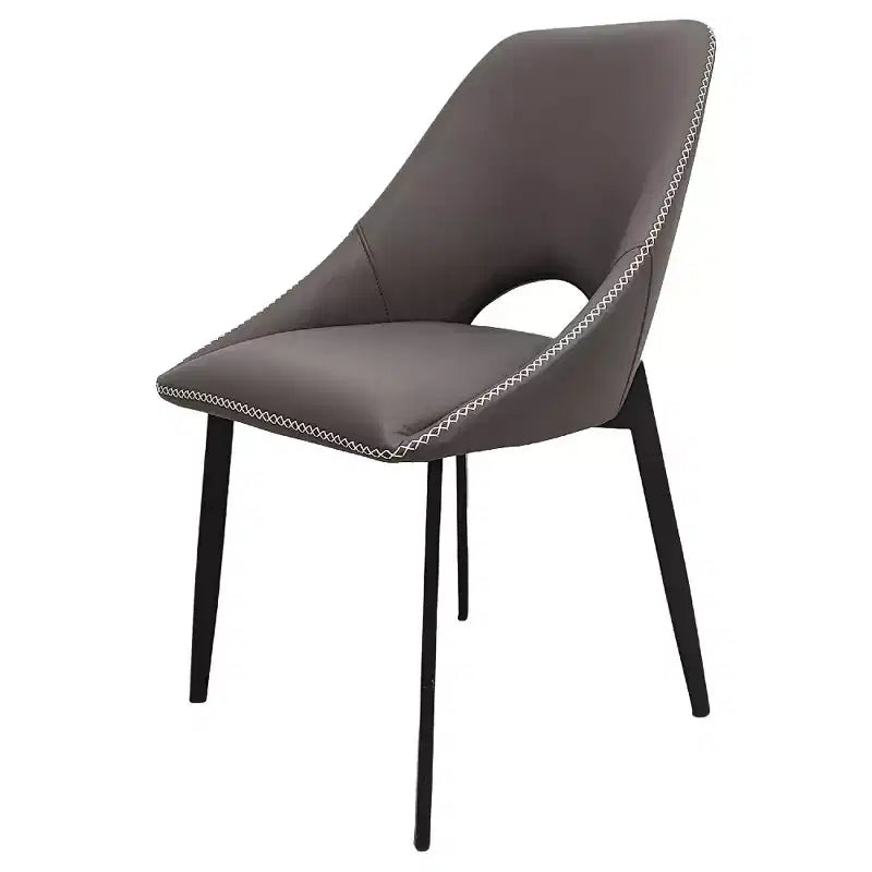 LeisureMod Amalfi Sedia da pranzo moderna, seduta in tessuto imbottito con gambe in metallo, comoda seduta d'accento per cucina, sala da pranzo o ufficio